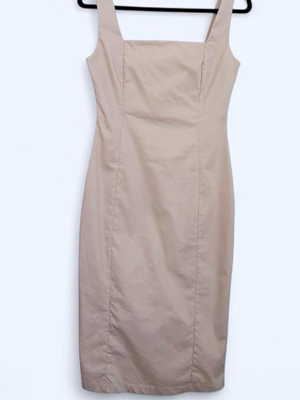 Y2K Sandro Ferrone fitted cotton midi sheath dress